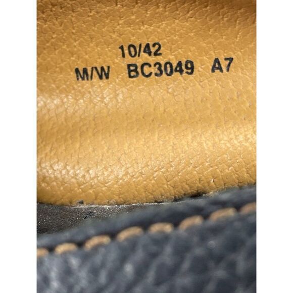 Born BOC Black Leather Wedge Heel Sandal Shoes Womens Size 10 - Picture 7 of 8